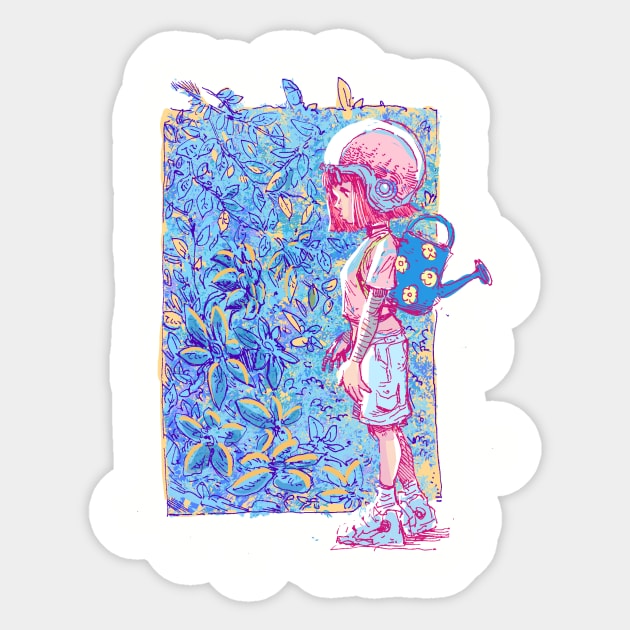 Flower Sprinkler Sticker by francoviglino